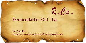 Rosenstein Csilla névjegykártya